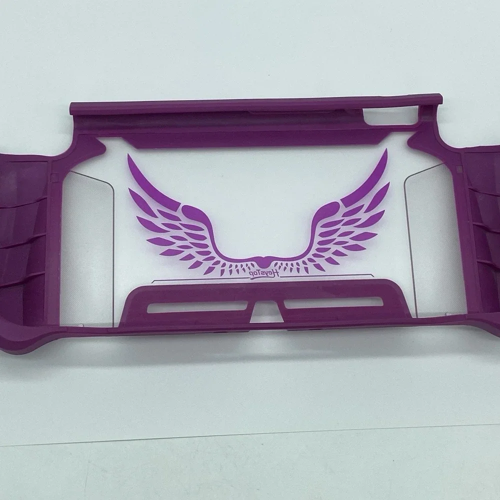 Heystop Nintendo Switch Protective Case Pink Clear Wing Design Shockproof